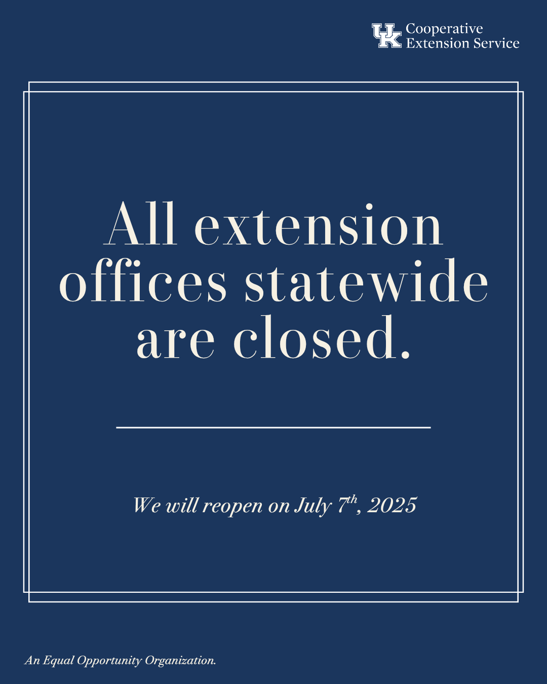 Office closed July 4th flyer